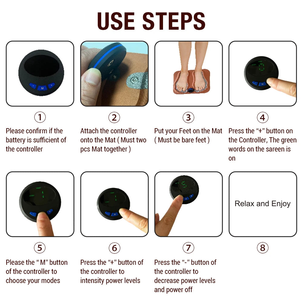 3D Foot Massage Pad | Pain relief for tired feet in seconds – Comfortably from home | Brehn