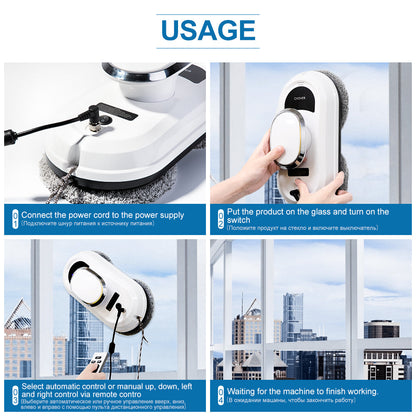 Skanto | CleanBot Smart Window Cleaner with Remote Control – Streak-Free Glass Cleaning