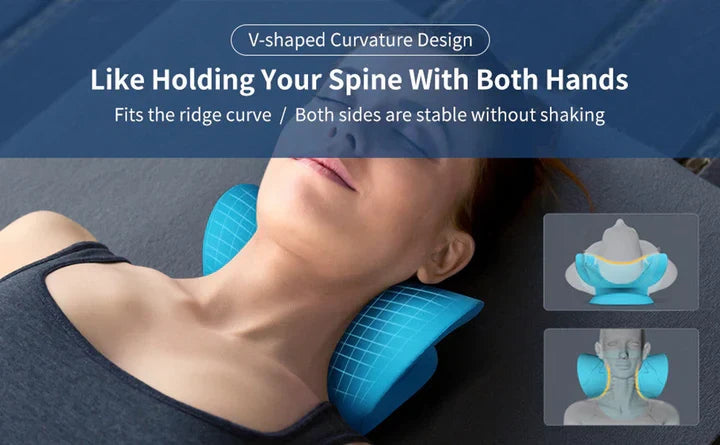 BowLift | Neck and Shoulder Stretch – Cervical Traction Pillow for Spinal Alignment and Massage