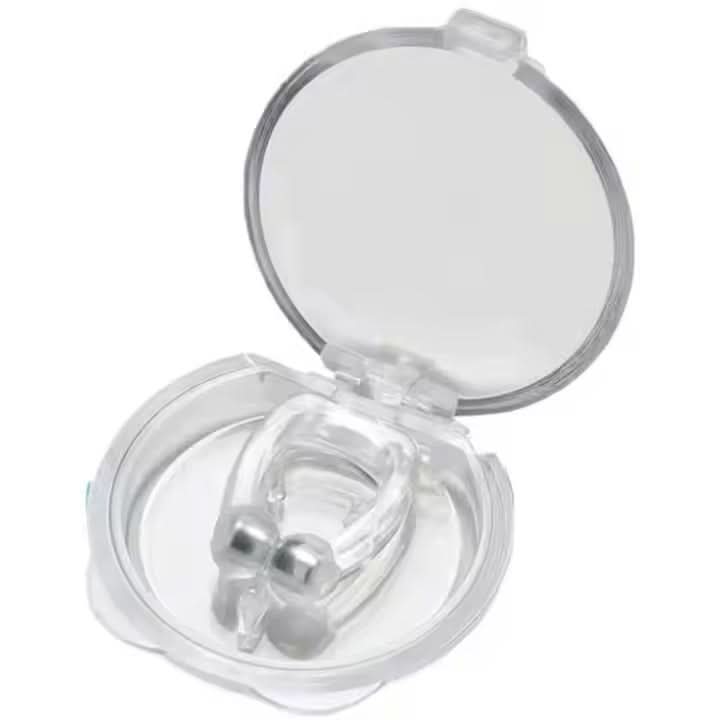 Magnetic anti-snoring nose clip for improving sleep