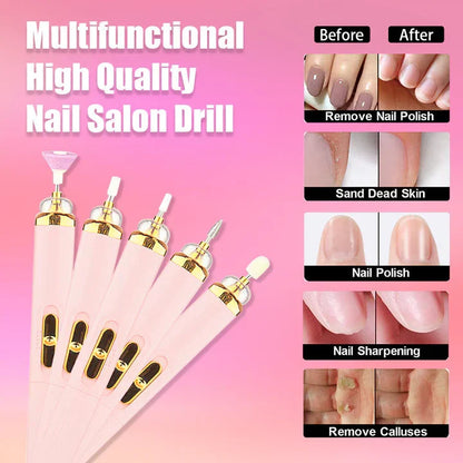 Skanto | 5-in-1 Electric Nail Care Device – Portable Manicure Tool with LED Light