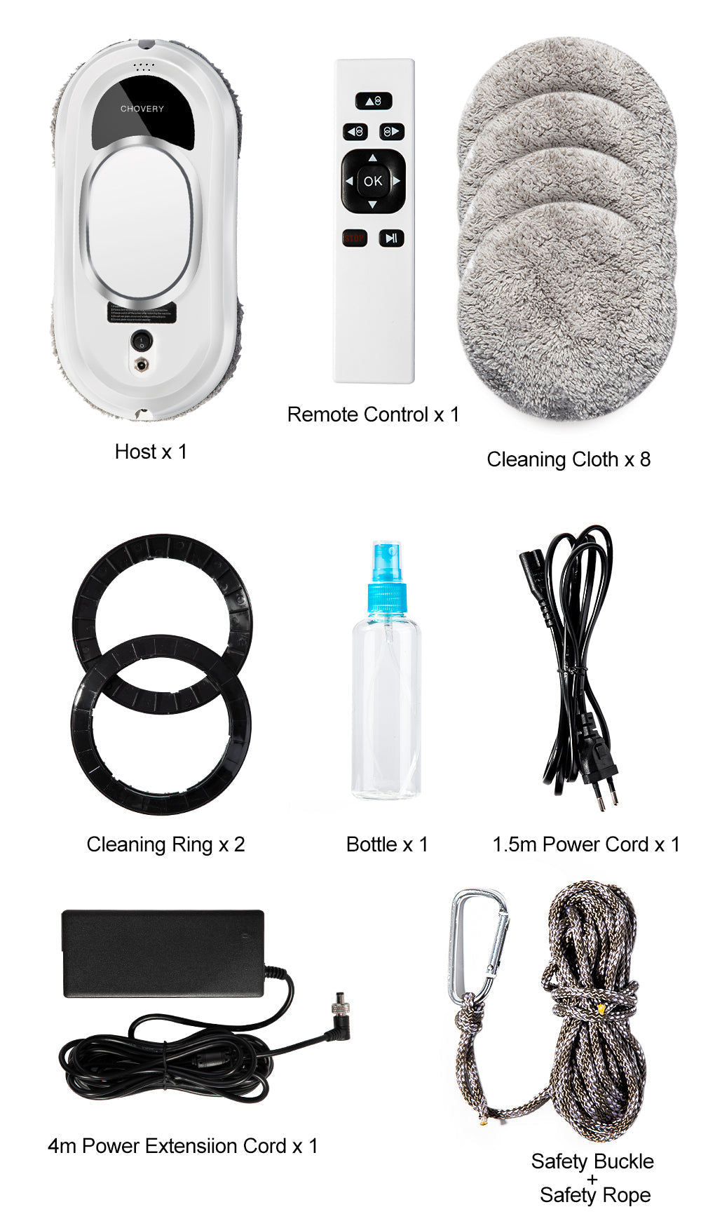Skanto | CleanBot Smart Window Cleaner with Remote Control – Streak-Free Glass Cleaning