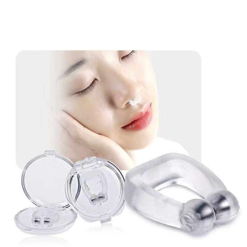 Magnetic anti-snoring nose clip for improving sleep