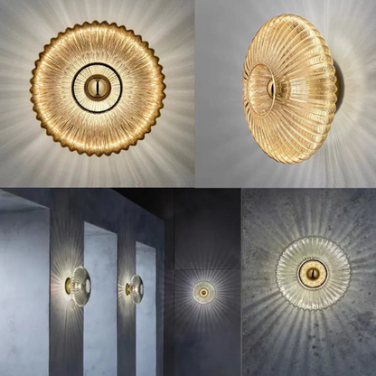 Skanto | NimbusFlux - Glass Wall Lamp with Wavy Light