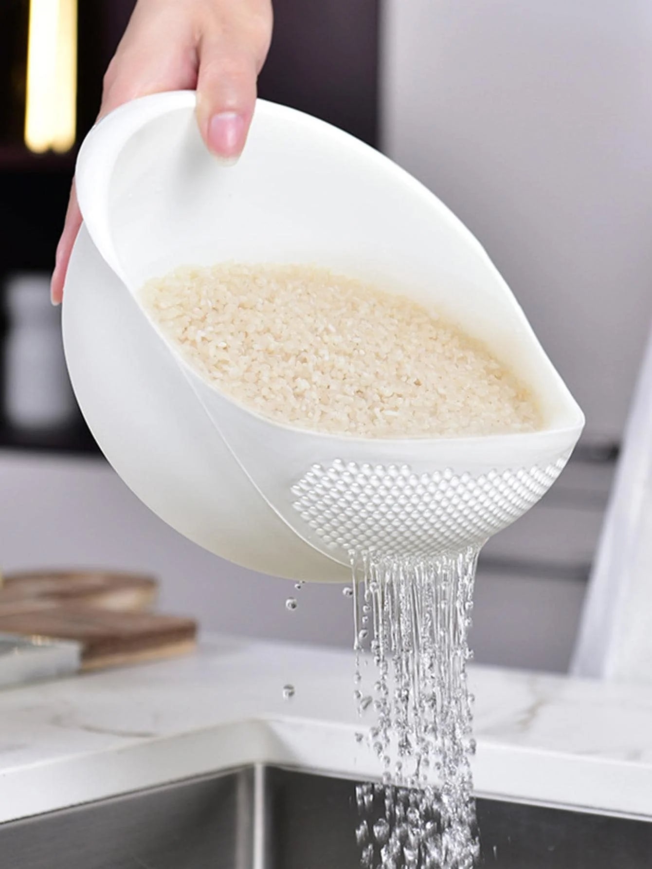 Sandsberg Silicone Sieve Rice Bowl Draining Basket