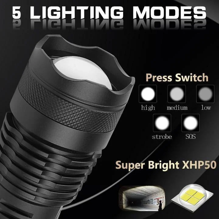 Skanto | 90,000 Lumens Powerful Flashlight
