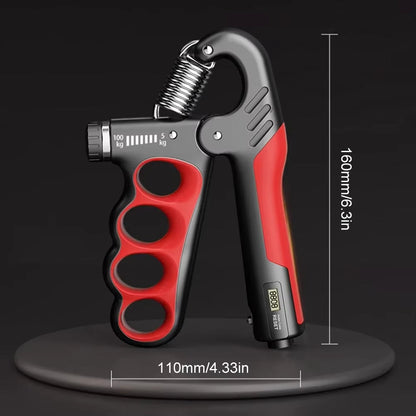 BowLift | Adjustable Hand Grip Strengthener | 5–100KG Resistance | Rep Counter | Non-Slip Handles