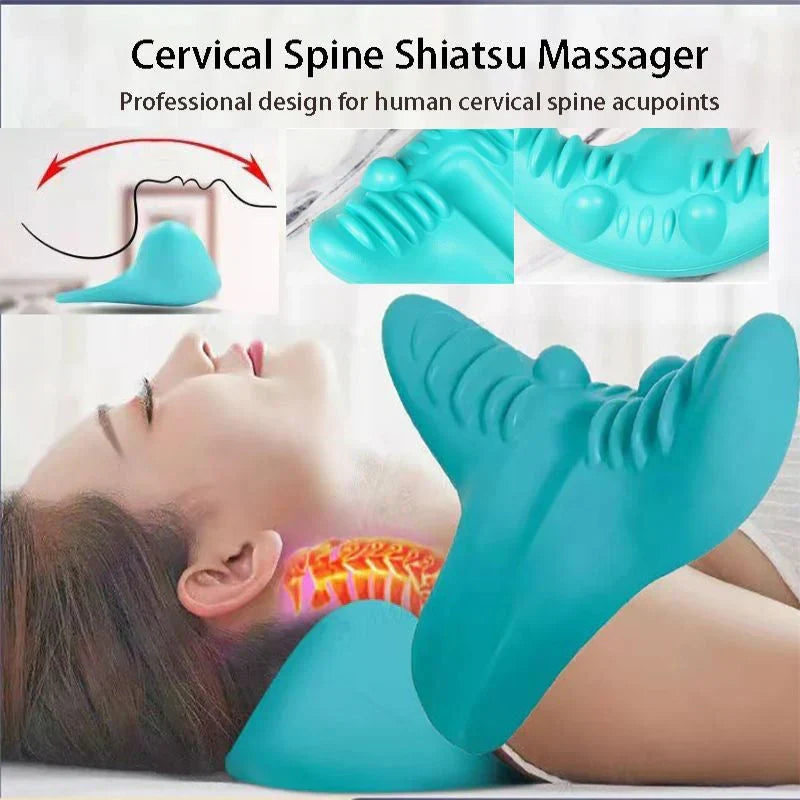 BowLift | Neck and Shoulder Stretch – Cervical Traction Pillow for Spinal Alignment and Massage