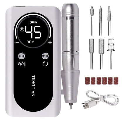 BowLift | ProNail 45000RPM Electric Nail File – Portable Rechargeable E-File for Manicure & Acrylic Nails | Low Noise