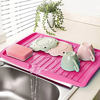 Drain Rack Kitchen Silicone Dish Drainer Tray Large Sink Drying Rack | Bowlift