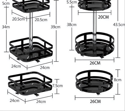 Skanto Skanto | TwistRack 360° – Rotating Storage Shelf | Space-Saving Adjustable Organizer for Kitchen, Bathroom, and Home