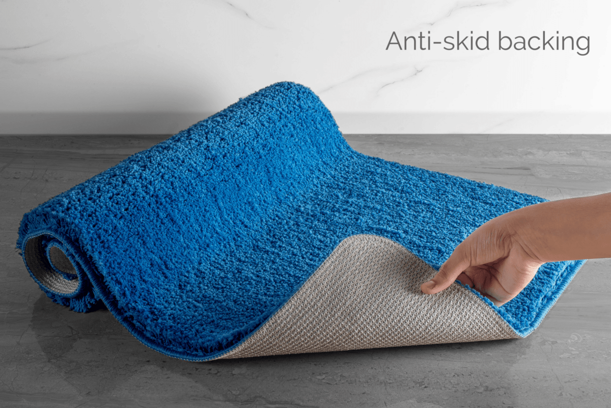 BowLift | Luxura UltraSoft Bath Mat | Super-absorbent microfiber bathroom rug with anti-slip backing