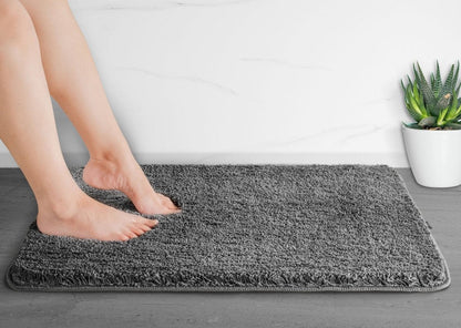 BowLift | Luxura UltraSoft Bath Mat | Super-absorbent microfiber bathroom rug with anti-slip backing