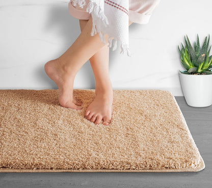 BowLift | Luxura UltraSoft Bath Mat | Super-absorbent microfiber bathroom rug with anti-slip backing