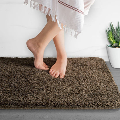 BowLift | Luxura UltraSoft Bath Mat | Super-absorbent microfiber bathroom rug with anti-slip backing