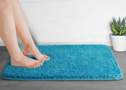 BowLift | Luxura UltraSoft Bath Mat | Super-absorbent microfiber bathroom rug with anti-slip backing