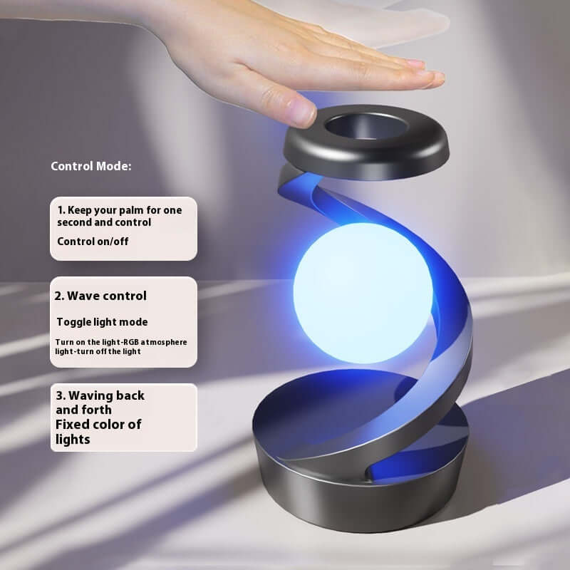 Rotating Moon Desk Lamp With Phone Wireless Charging Sensor Control Table Lamps Decorative Desktop Lamp Small Night Lamp Home Decor | Kalsten