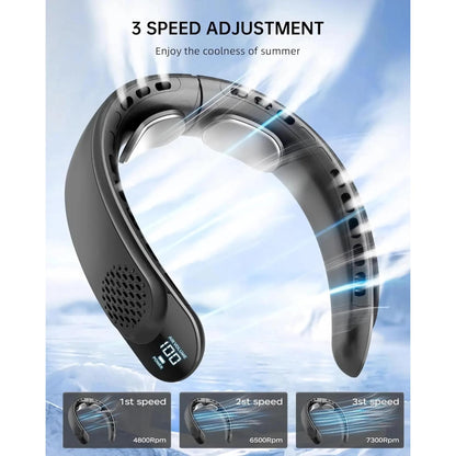 Portable neck fan with rechargeable cooling for outdoor sports | Brehn