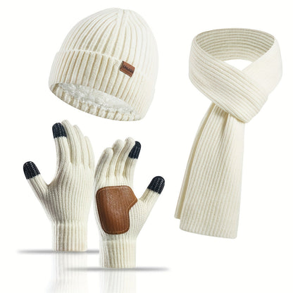 Skanto | Winter Comfort Set – Knit Hat, Scarf, and Gloves for Unisex