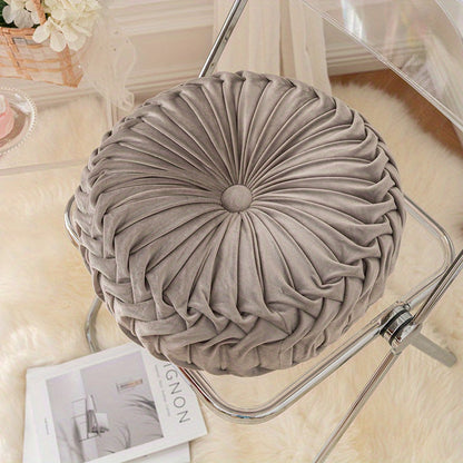 Round Velvet Cushion – Soft Decorative Cushion for Living Room, Bedroom and Office, Perfect as a Floor Cushion or Sofa Decoration | Brehn