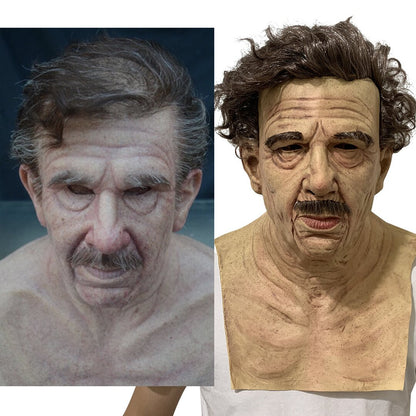 Creepy Old Man Mask – Realistic Latex Halloween Mask for Adults | Bowlift