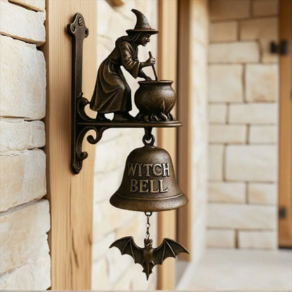 Skanto | Antique Witch Doorbell Luna – Weather-Resistant Decorative Doorbell for Indoor and Outdoor Use