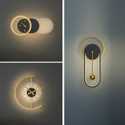 Skanto | Nordic Minimalist Silent Clock Wall Lamp