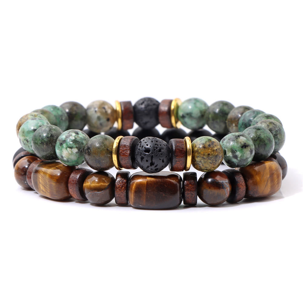 Skanto | African Turquoise & Tiger Eye Bracelet - Naya