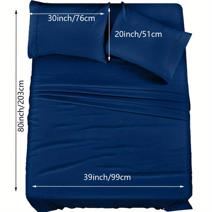 Skanto | 4/6 Pc Luxury Plush Fitted Sheet Set – Soft, Breathable, Color & Fade Resistant Bedding – Deep Pocket Flat Sheet, Fitted Sheet & 2/4 Pillowcases for Bedroom & Hotel Use