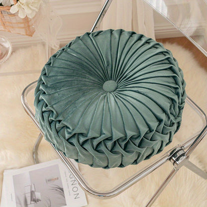 Round Velvet Cushion – Soft Decorative Cushion for Living Room, Bedroom and Office, Perfect as a Floor Cushion or Sofa Decoration | Brehn