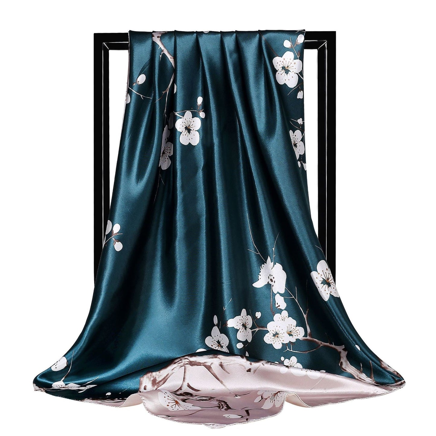 Skanto Skanto | Large Square Scarf Simulated Silk Scarf Versatile Scarf Scarf