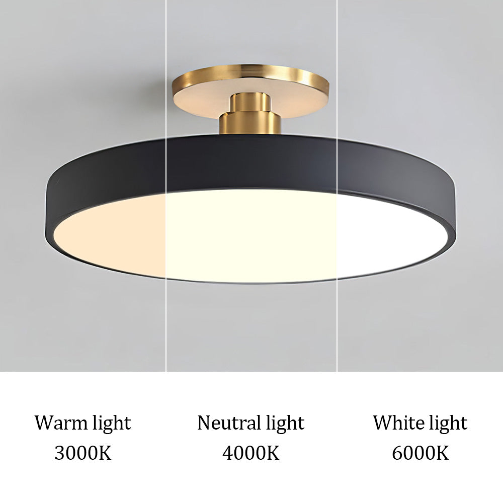 BowLift | Modern LED Semi Flush Mount Ceiling Light | Energy-Saving. Durable Design for Hallway. Dining Room & Living Room