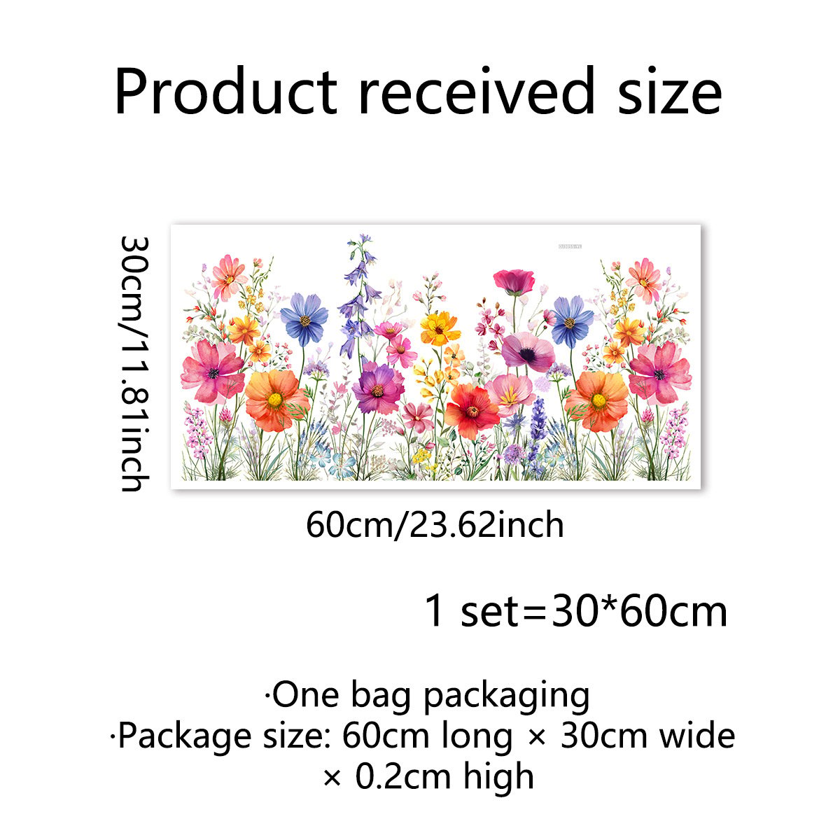 BowLift | 💐 Colorful Floral Bouquet Window Sticker 🖼️ (Removable without leaving marks)