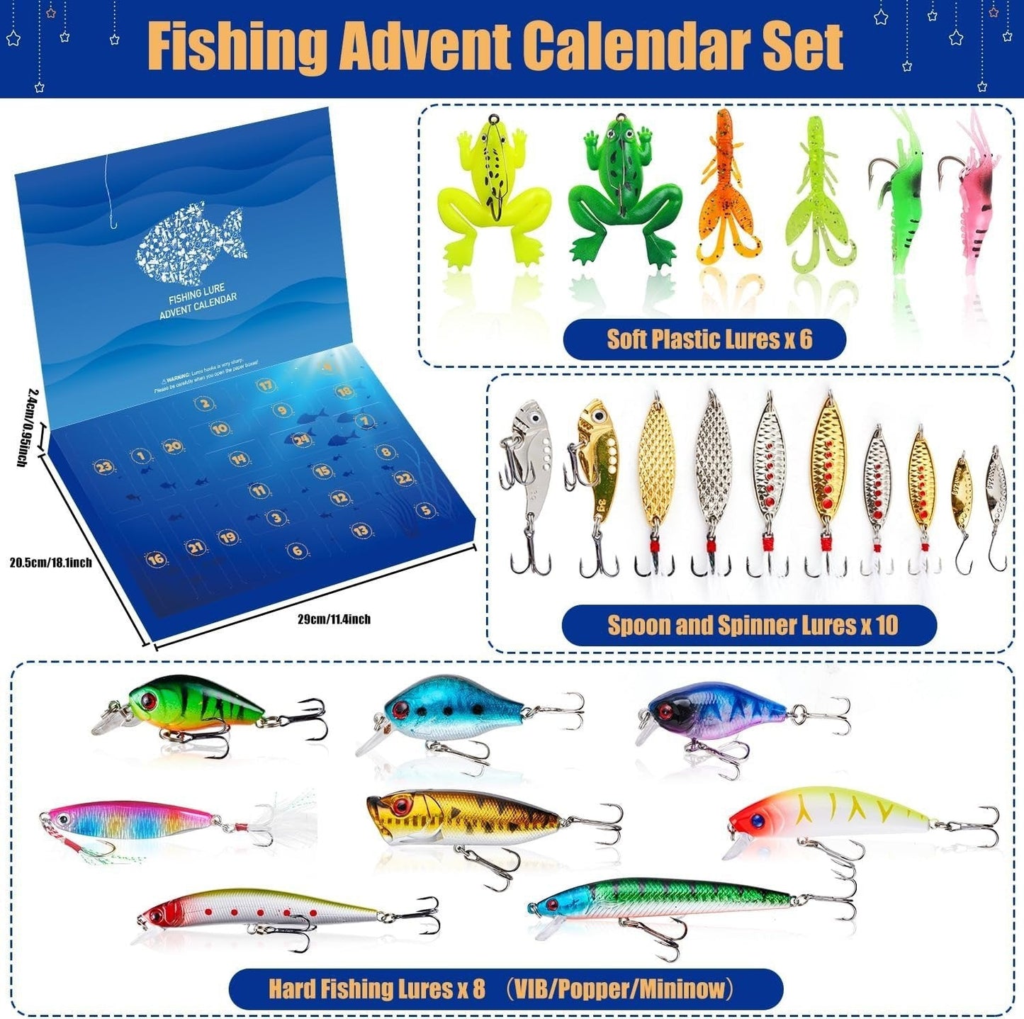 Skanto | 24-Day Christmas Countdown Fishing Tackle Set