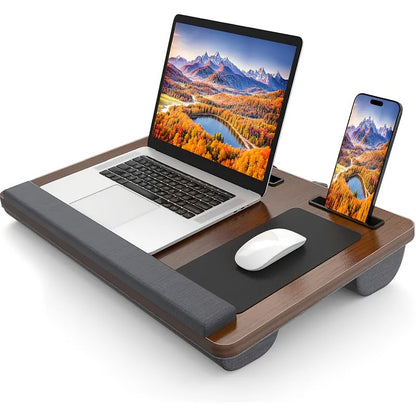 Skanto | Ergonomic Laptop Stand with Wrist Rest and Device Compartments
