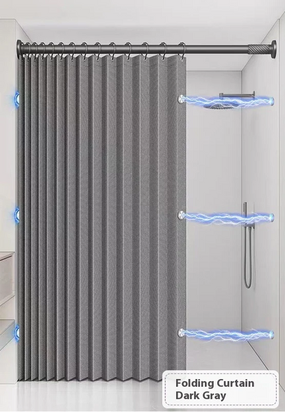 MagnaFold Foldable Shower Curtain with Magnets Bowlift