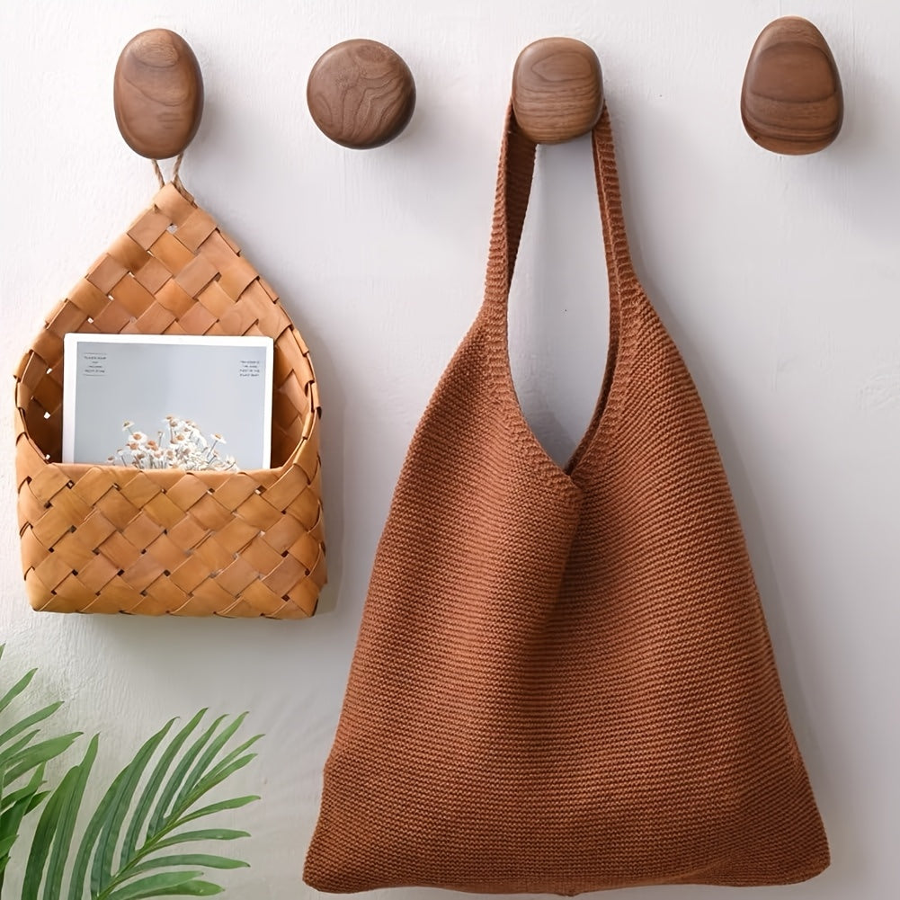 Skanto | WoodCraft Wall Hook Set – Handmade Walnut and Beech Wood Design