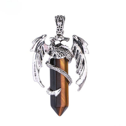 Brehn | Bohemian Style Natural Mystical Gemstone Dragon Pendant