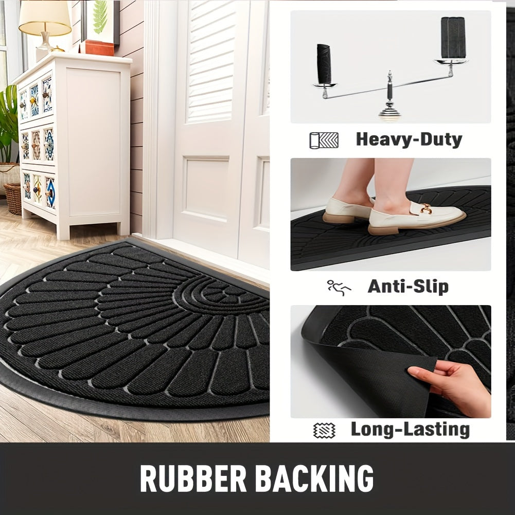Semi-circular rubber doormat – Durable and non-slip for indoor and outdoor use | Bowlift
