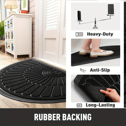 Semi-circular rubber doormat – Durable and non-slip for indoor and outdoor use | Bowlift