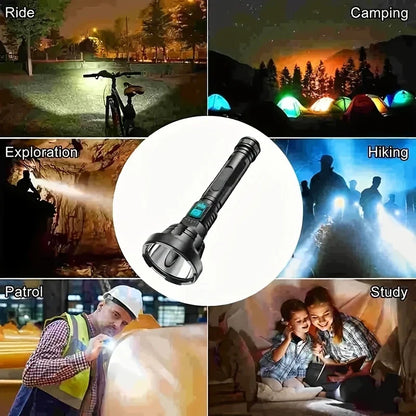 Skanto | 90000LM LED Flashlight – Tactical Spotlight with USB Charging and Super Bright Illumination