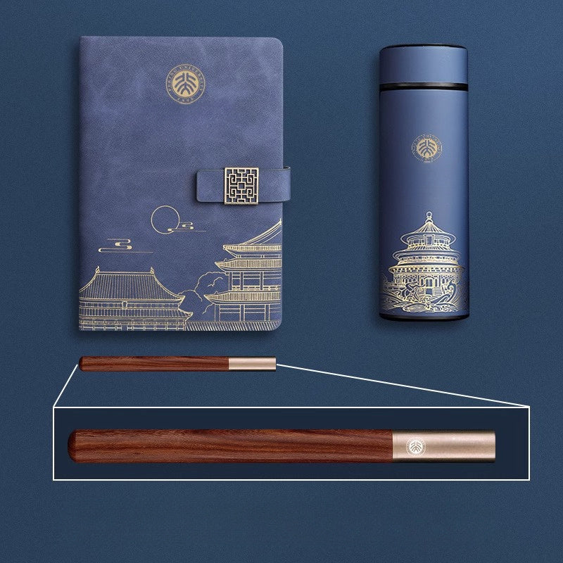 Imperia Luxe Gift Set – Notebook, Thermos Bottle and Pen in Gift Box | Bowlift