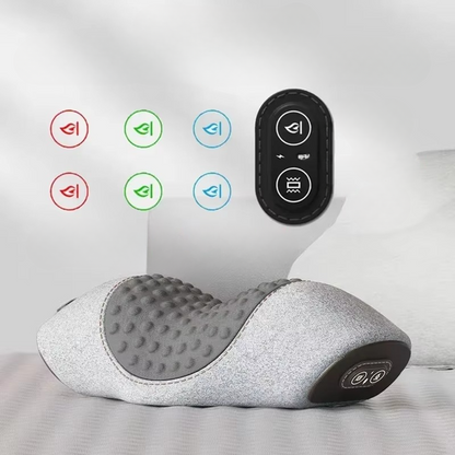 BowLift | Rechargeable Heated Neck Massage Pillow with Cervical Support and Vibration