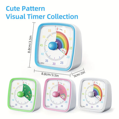 BowLift | Rainbow Time Management Timer – Visual 60-Minute Countdown Timer for Study, Work and Home