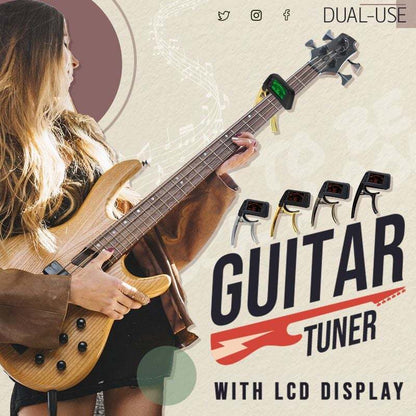 Skanto | DUAL-USE GUITAR CAPO TUNER WITH LCD DISPLAY