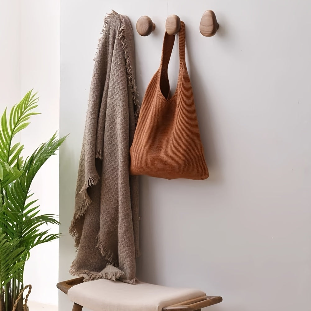Skanto | WoodCraft Wall Hook Set – Handmade Walnut and Beech Wood Design