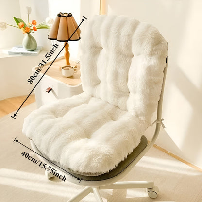Soft faux fur seat cushion – extra thick and cozy | Perfect for armchairs and sofas