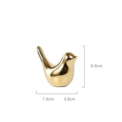 BowLift | Nordic Golden Ceramic Bird Decoration for Modern Home Decor