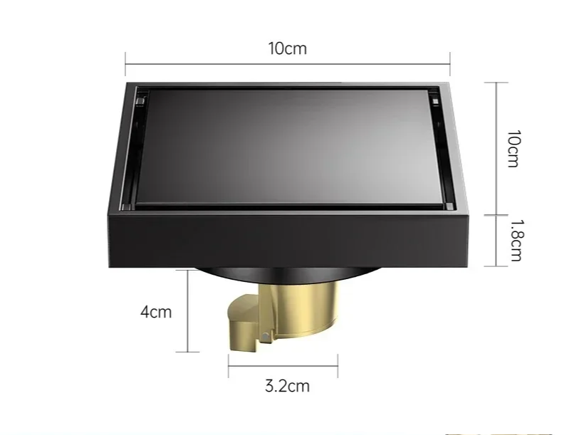 AquaShield Square Stainless Steel Floor Drain Karnz