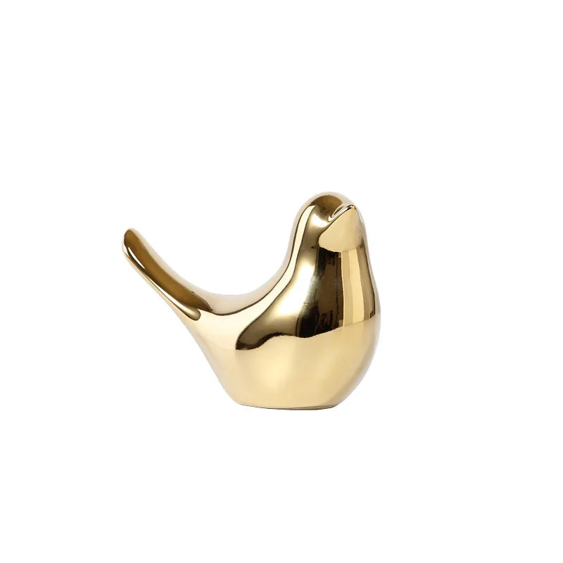 BowLift | Nordic Golden Ceramic Bird Decoration for Modern Home Decor
